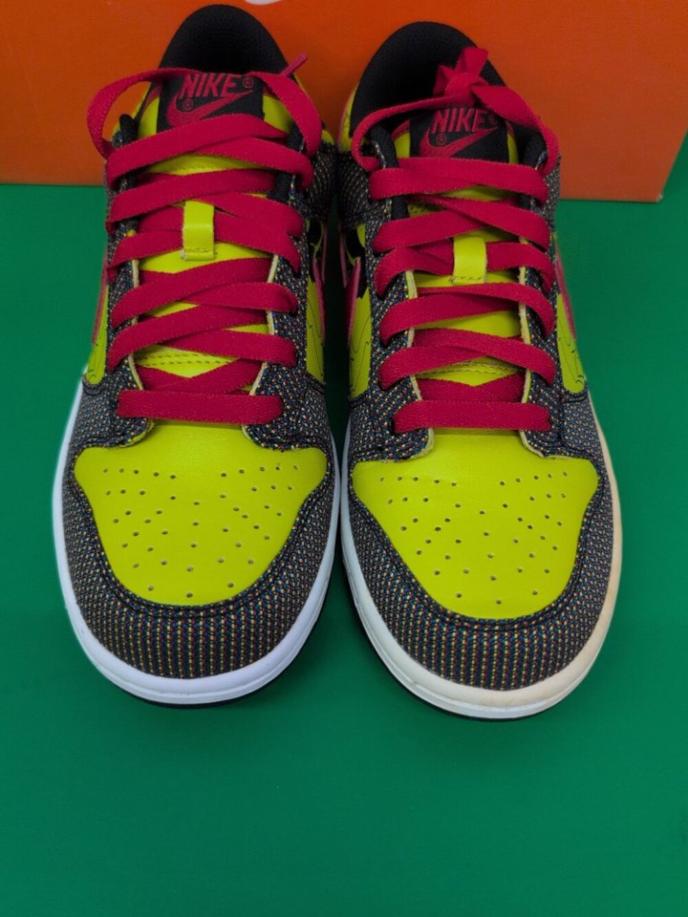 Nike Dunk Low Premium Women's Shoes US 8 Black & Sport Red Bright 313600-061 - Picture 5 of 15